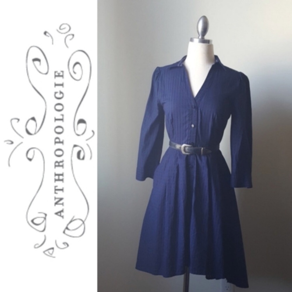 Button down anthropologie dress